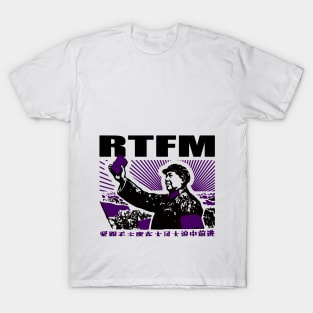 RTFM Mao Little Red (purple) Book T-Shirt